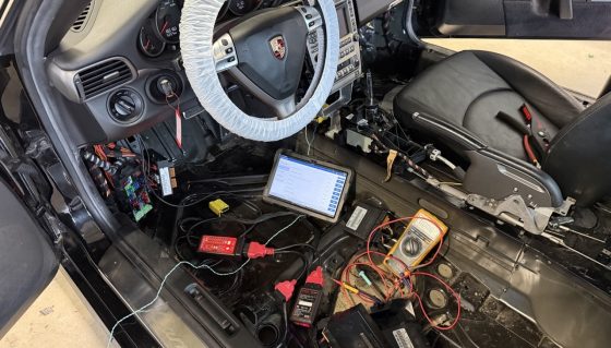 Porsche 997 komforto modulio diagnostika po sėdyne
