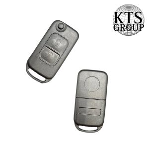 Mercedes Benz 2 mygtukų apverčiamas nuotolinio valdymo pulto klavišas tuščias su 2 takelių ašmenimis (be logotipo) hu64