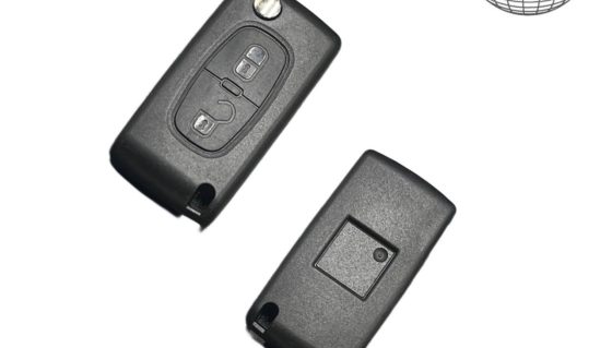 Peugeot/Citroen 407 2 mygtukai, apverčiami nuotolinio valdymo pulto raktai tuščia (HU83 rakto ašmenys -2 mygtukai - nėra baterijos vietos)