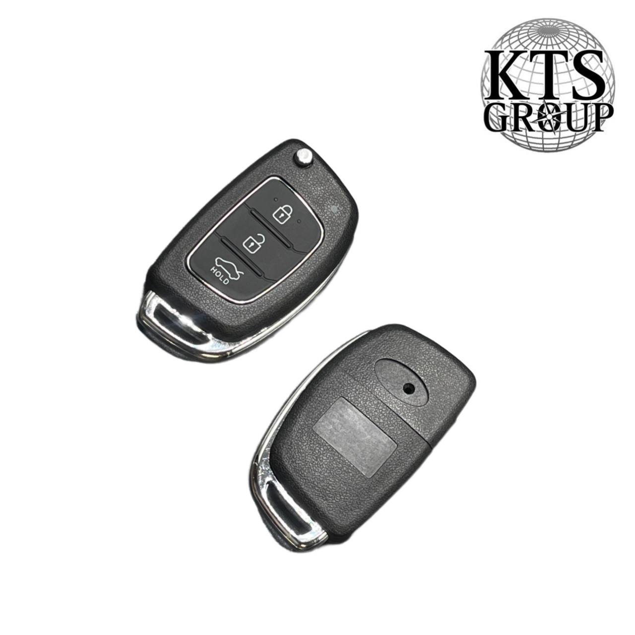 Hyundai Santa Fe/IX45 3 mygtukų apverčiamas nuotolinio valdymo rakto tuščias su Toy40