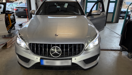 Mercedes C klasės universalas S205 KTS Group dirbtuvėse – pavarų neįjungimo diagnostika