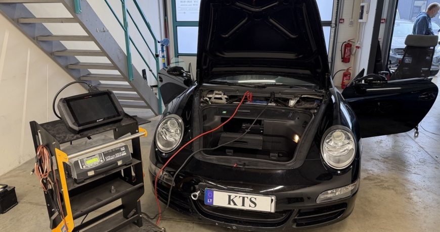 Porsche 911 997 elektronikos diagnostika Vilniuje
